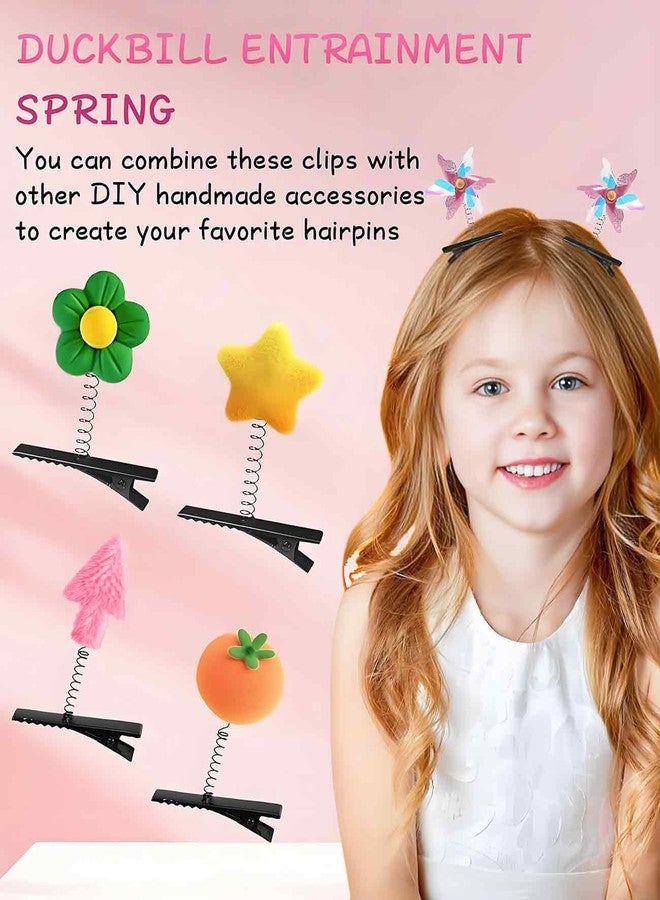 Waaqkid 100 PCS Metal Duck Bill Hair Clips, DIY Festival Rave Sprout Hair Clip, Spring Hairpins for Connect the Decorations - Image 4